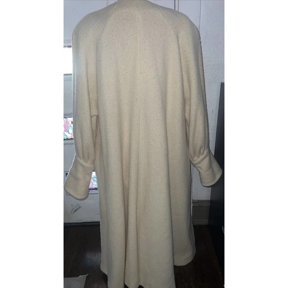 VTG Robben Alexander NY Cream swing A Coat Women's Small 100% Wool Made in USA - Picture 3 of 8